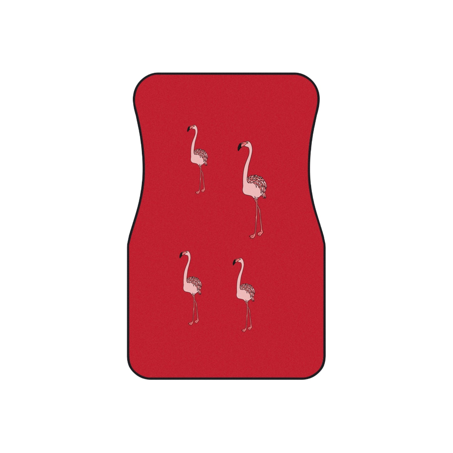 Juego de 4 elegantes alfombrillas de flamenco para coche | Decoración divertida y vibrante para el coche