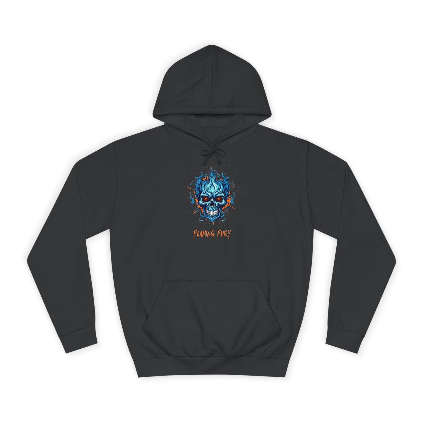 Unisex College Hoodie with Artistic Skull Design, Cozy Pullover, Perfect for Students, Casual Wear, Halloween Apparel, Gift for Him/Her