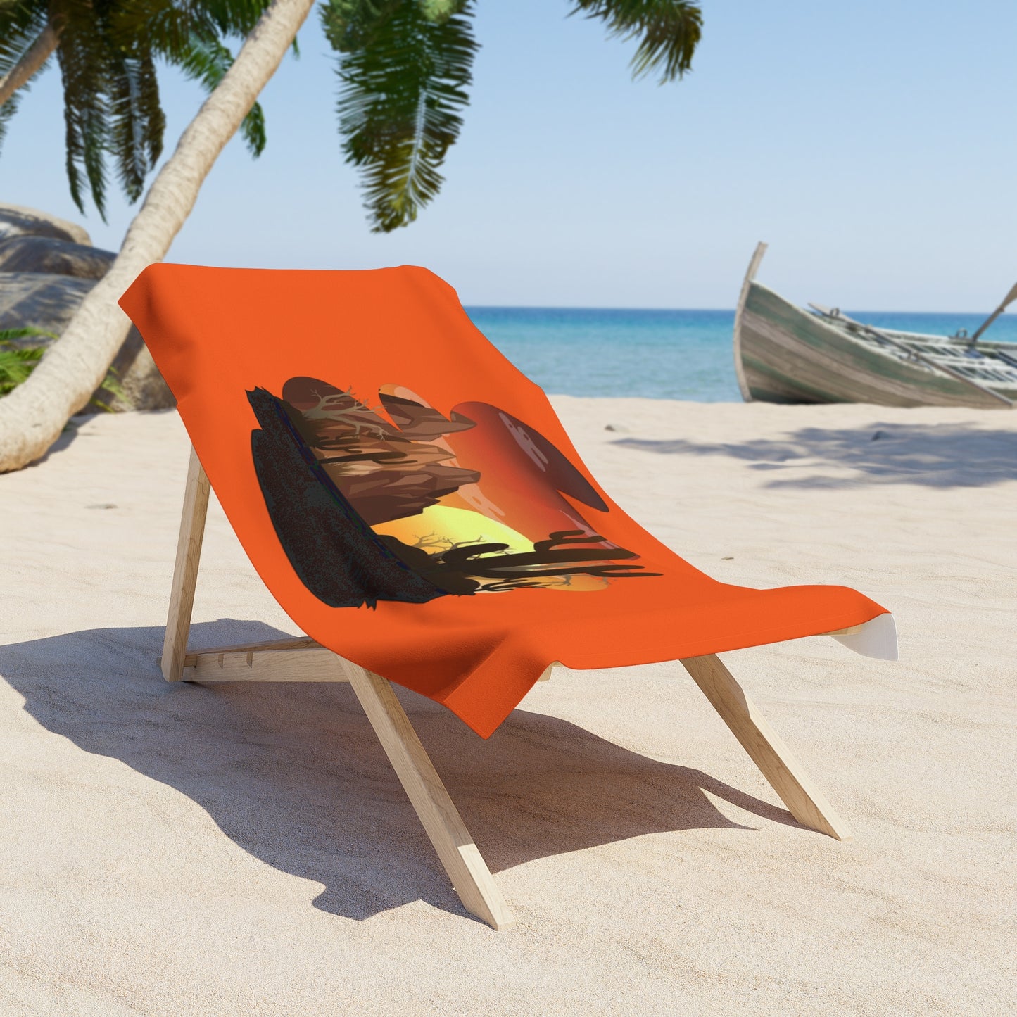 Toalla de playa Desert Sunset: diseño vibrante del suroeste para la diversión del verano 