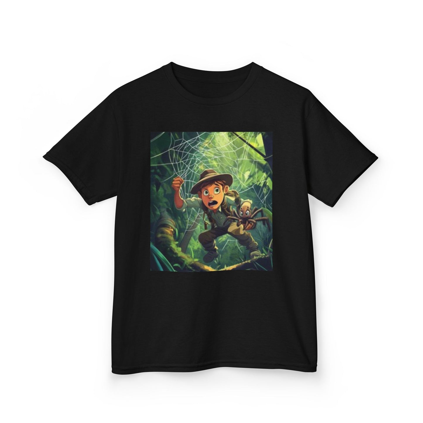 Camiseta infantil Adventure Explorer: diseño divertido de telaraña para pequeños exploradores