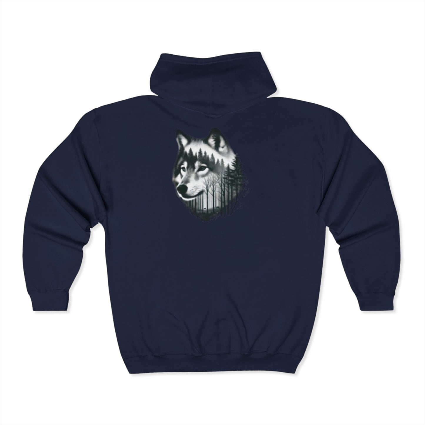 Sweat à capuche zippé Husky Forest - Sweat-shirt unisexe confortable pour les amoureux des animaux 