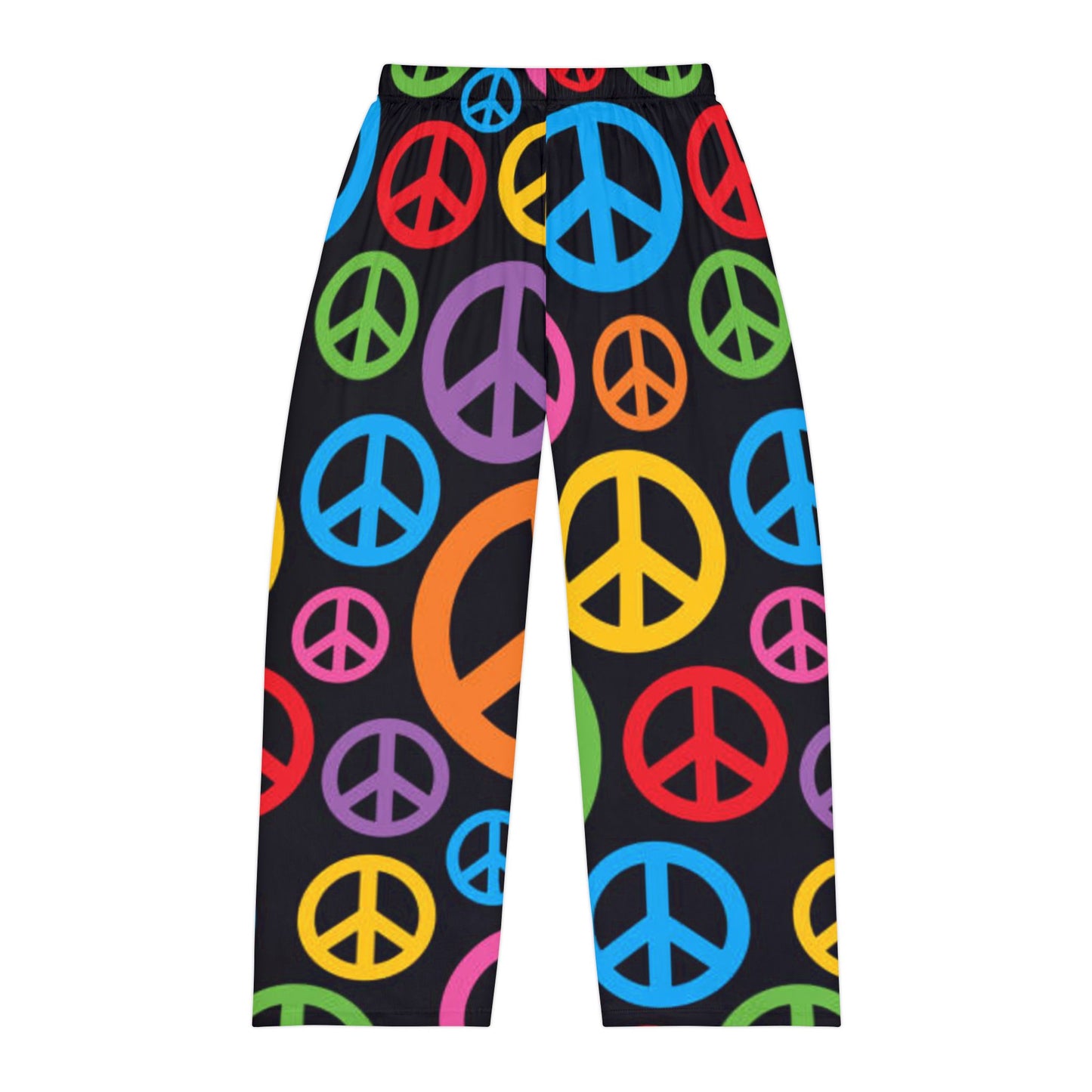 Colorful Peace Sign Men's Pajama Pants - Cozy Sleepwear for Relaxation