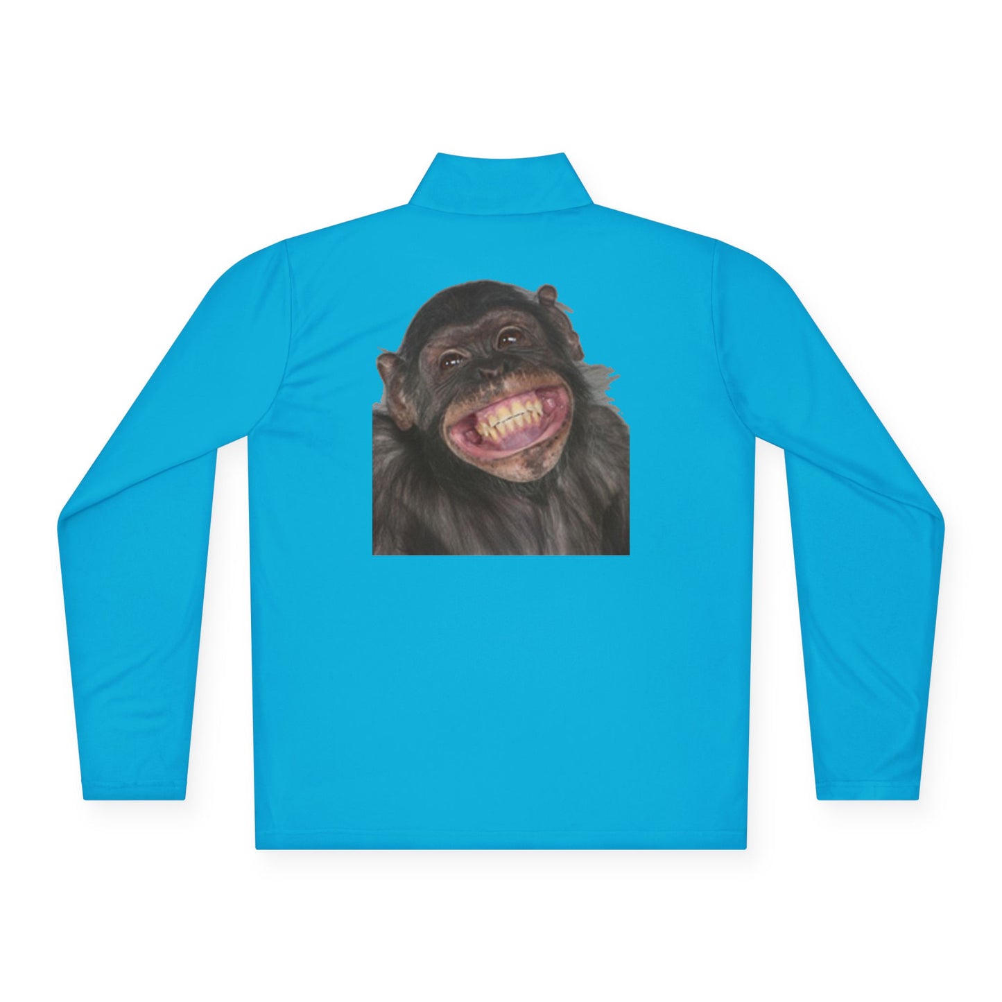 Happy Smiling Monkey Graphic Unisex Quarter-Zip Pullover