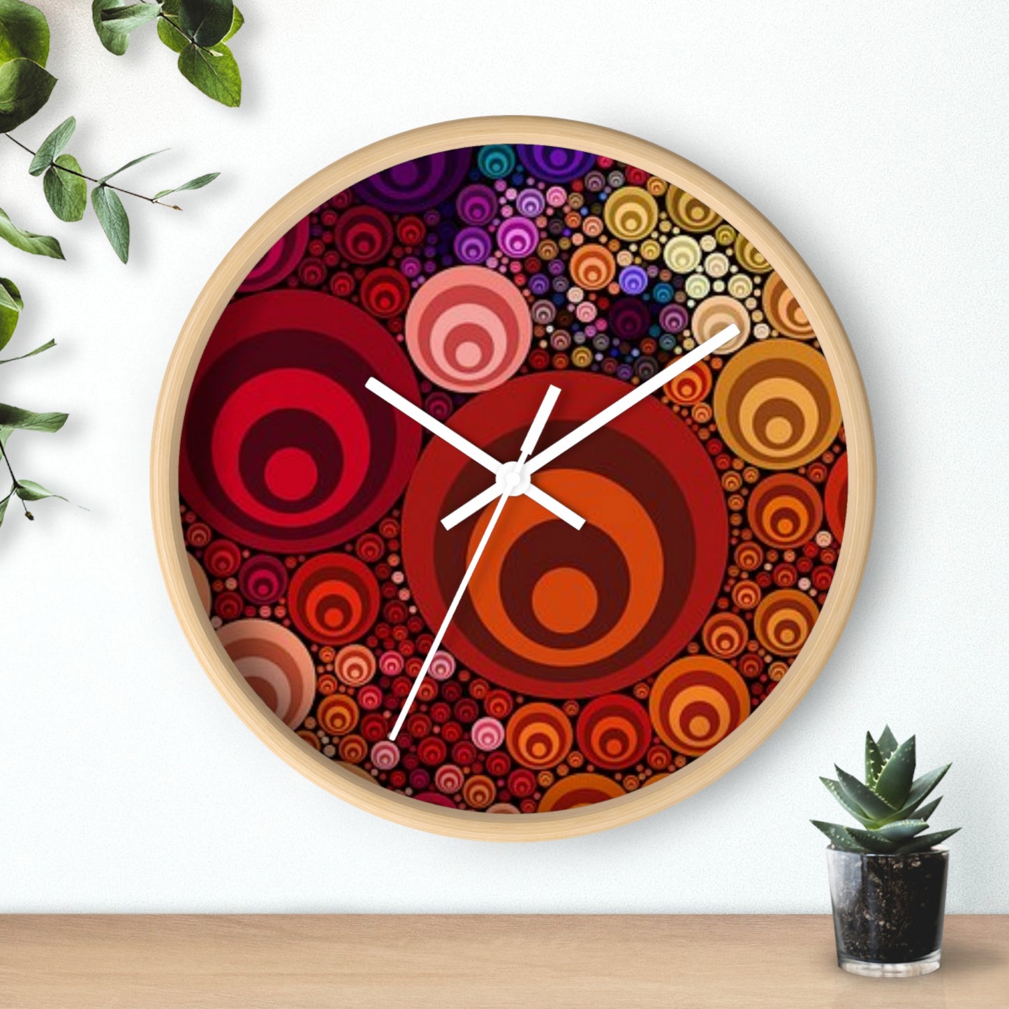 Horloge murale Cercles colorés
