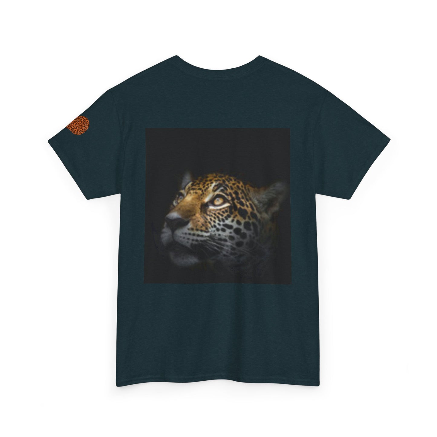 Unisex Heavy Cotton Tee - Fierce Leopard Design - Perfect for Wildlife Lovers