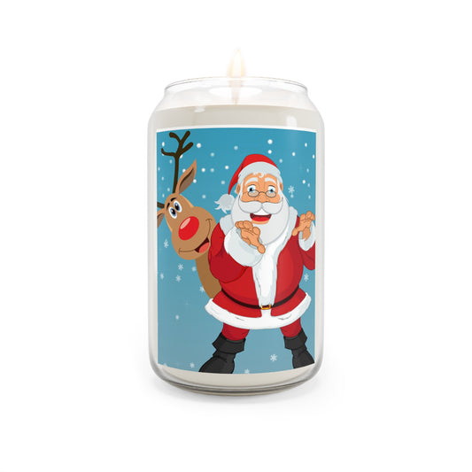 Bougie parfumée, 13,75 oz Père Noël et renne