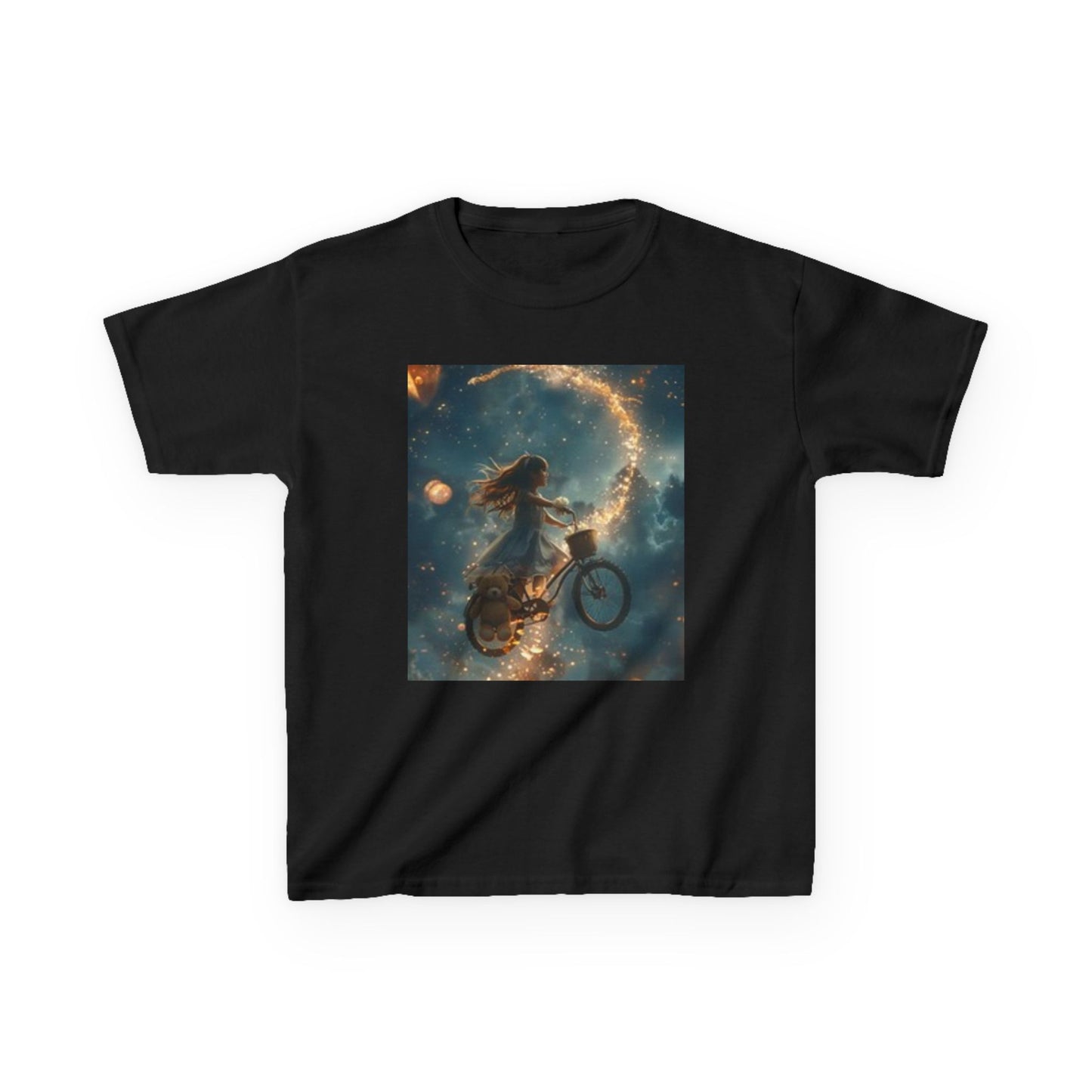 T-shirt enfant Aventure cosmique - Motif vélo spatial