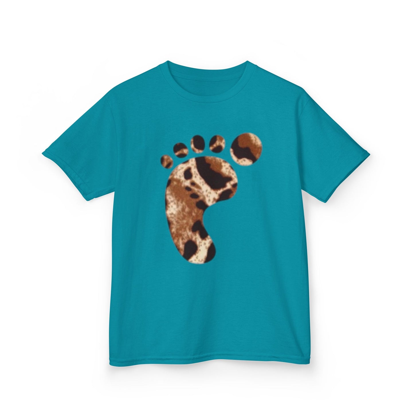 Leopard Print Kids Heavy Cotton Tee - Fun and Wild Outfit for Little Explorers