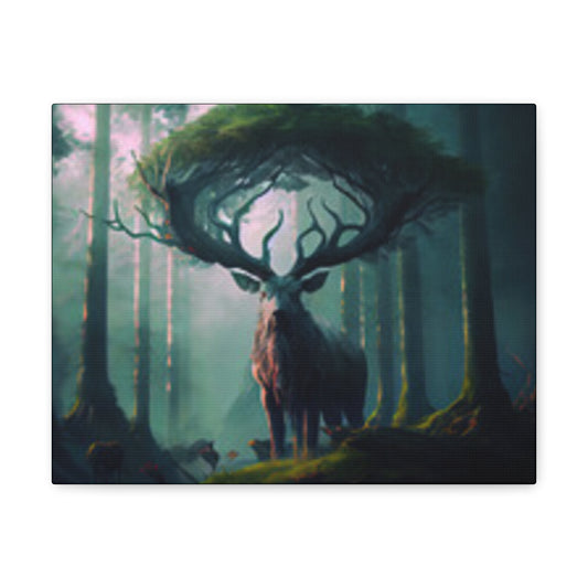 Canvas Gallery Wraps  Picture Deer Forest