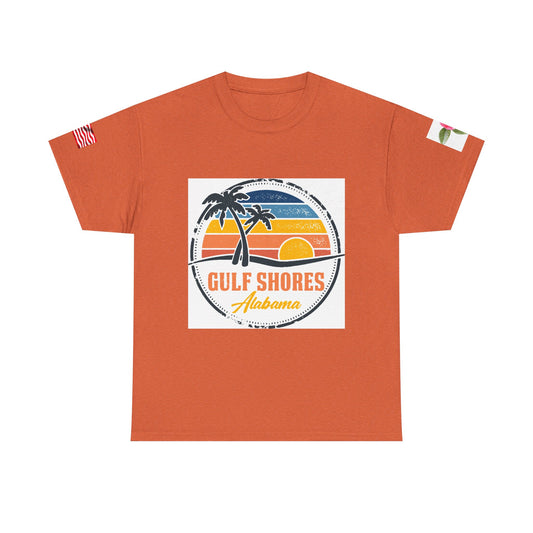 Gulf Shores Alabama Sunset Unisex Heavy Cotton Tee