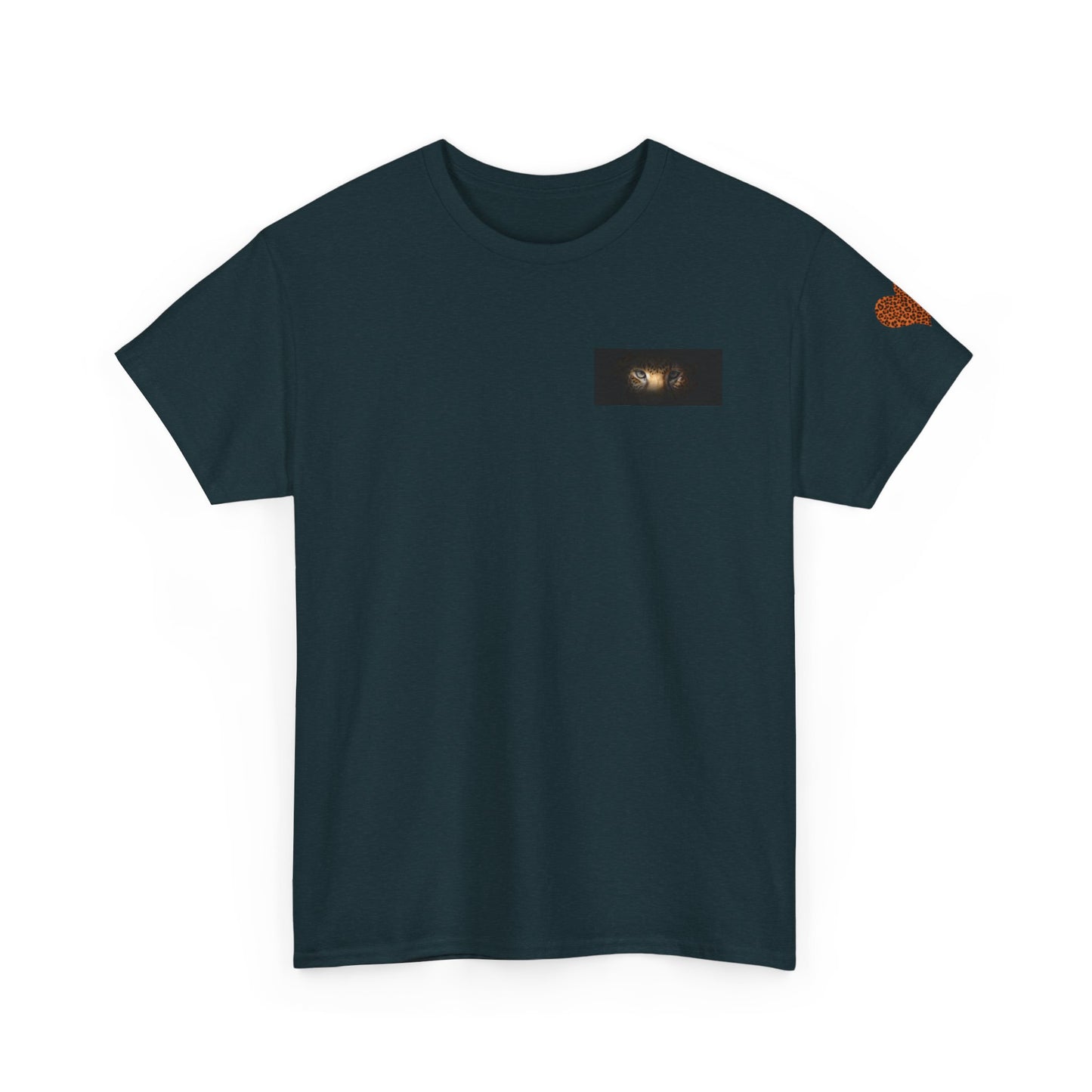 Unisex Heavy Cotton Tee - Fierce Leopard Design - Perfect for Wildlife Lovers