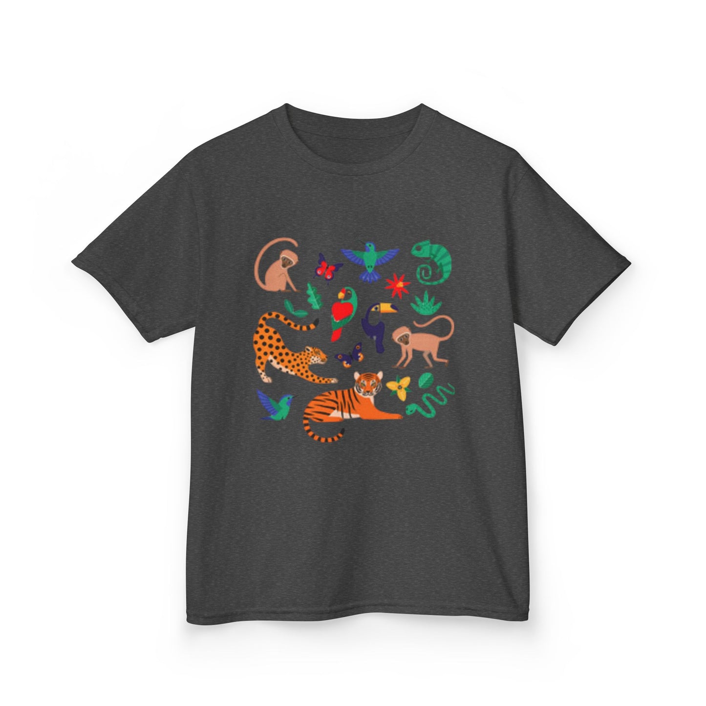 Jungle Adventure Kids Tee - Fun Animal Print Cotton T-Shirt