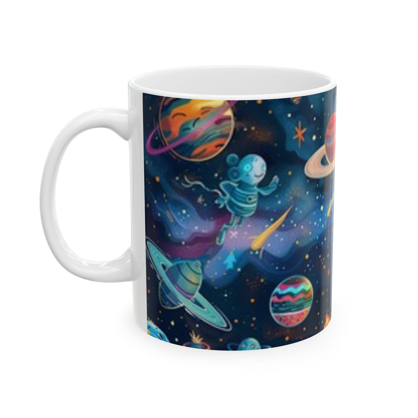 Cosmic Dreams Ceramic Mug - 11oz & 15oz - Space-Themed Coffee Cup for Astronomers & Science Lovers