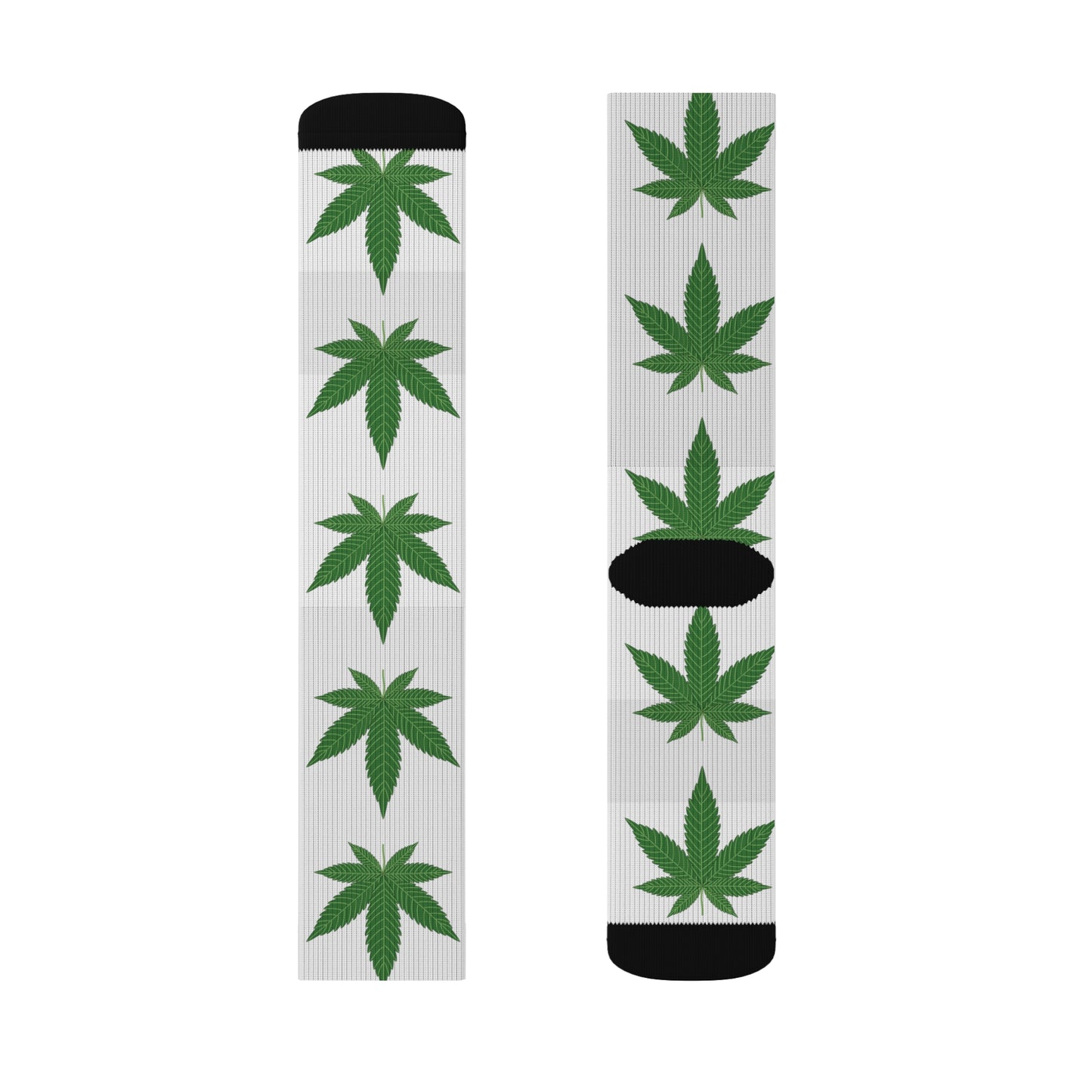Trendy Cannabis Leaf Socks | Comfortable Sublimation Footwear for Everyday Wear