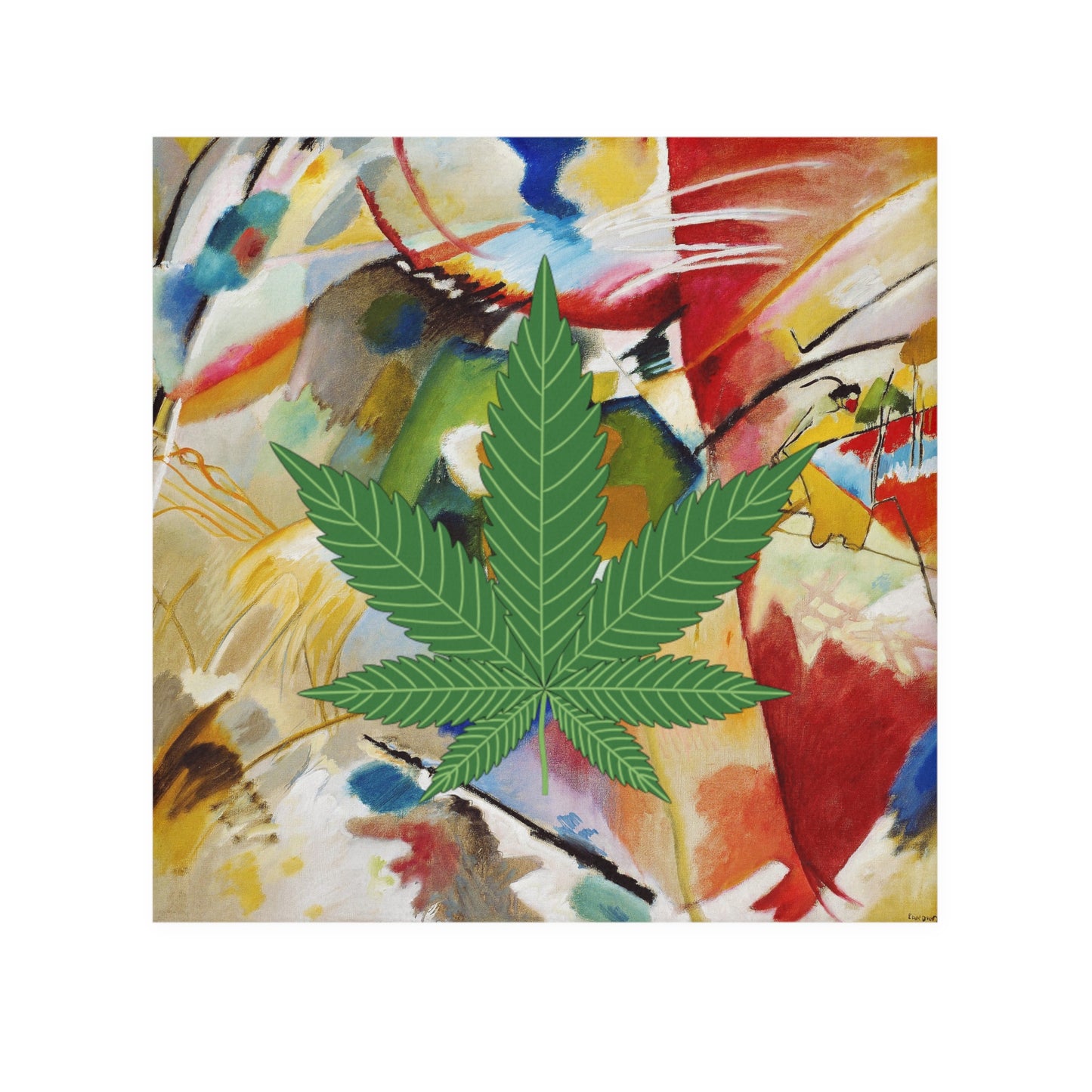 Serviette pour le visage 13"x13" taille feuille de marijuana multicolore avec serviette de bain et serviette à main et vêtements assortis