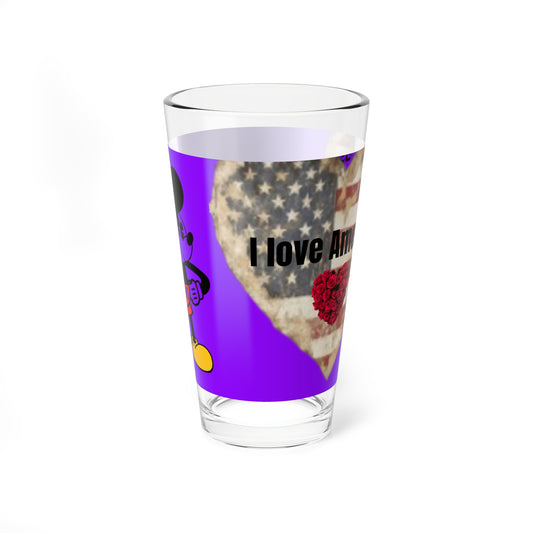 Mickey Mouse Mixing Glass, 16oz, Fun Drinkware, Retro Party Glass, Kids Birthday Gift, Nostalgic Kitchen Decor