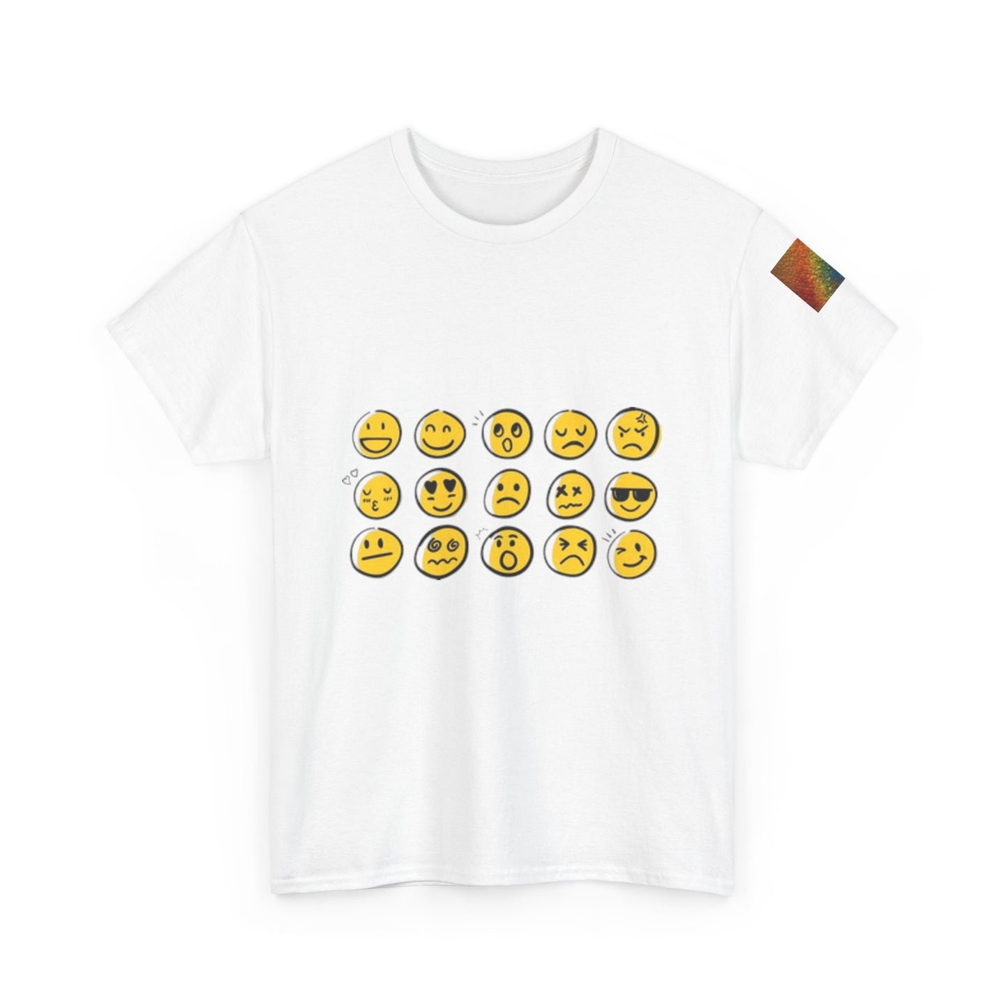 Playful Emoji & Monster Graphic Tee for Fun Lovers