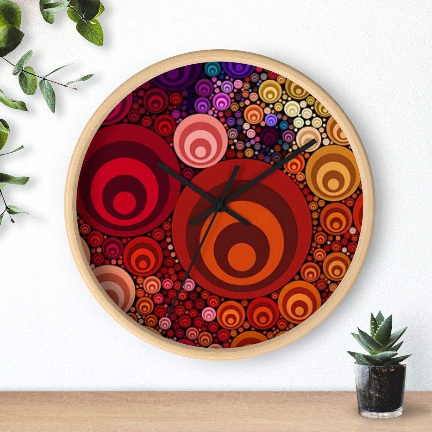 Horloge murale Cercles colorés