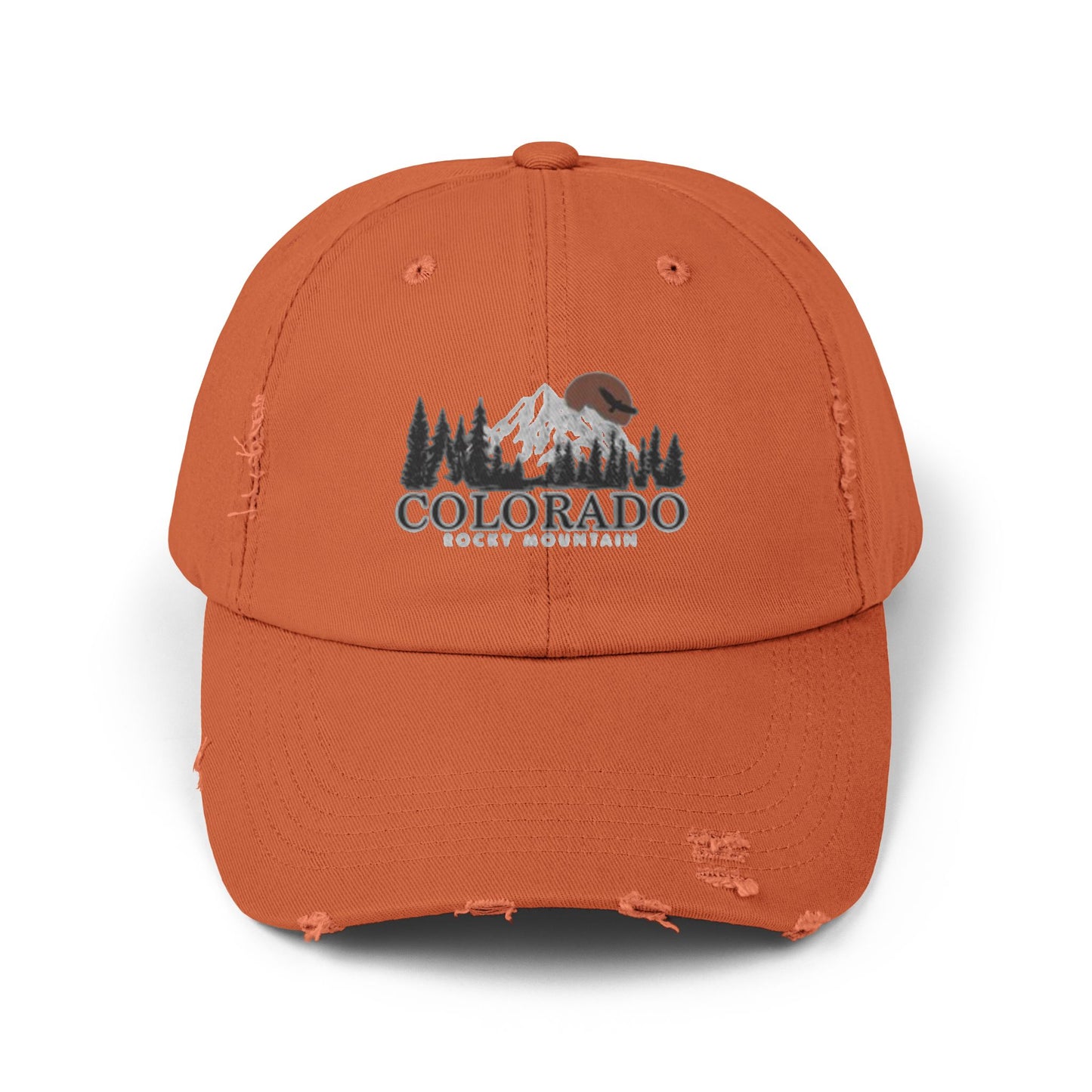 Casquette unisexe effet vieilli - Chapeau d'aventure des montagnes Rocheuses du Colorado