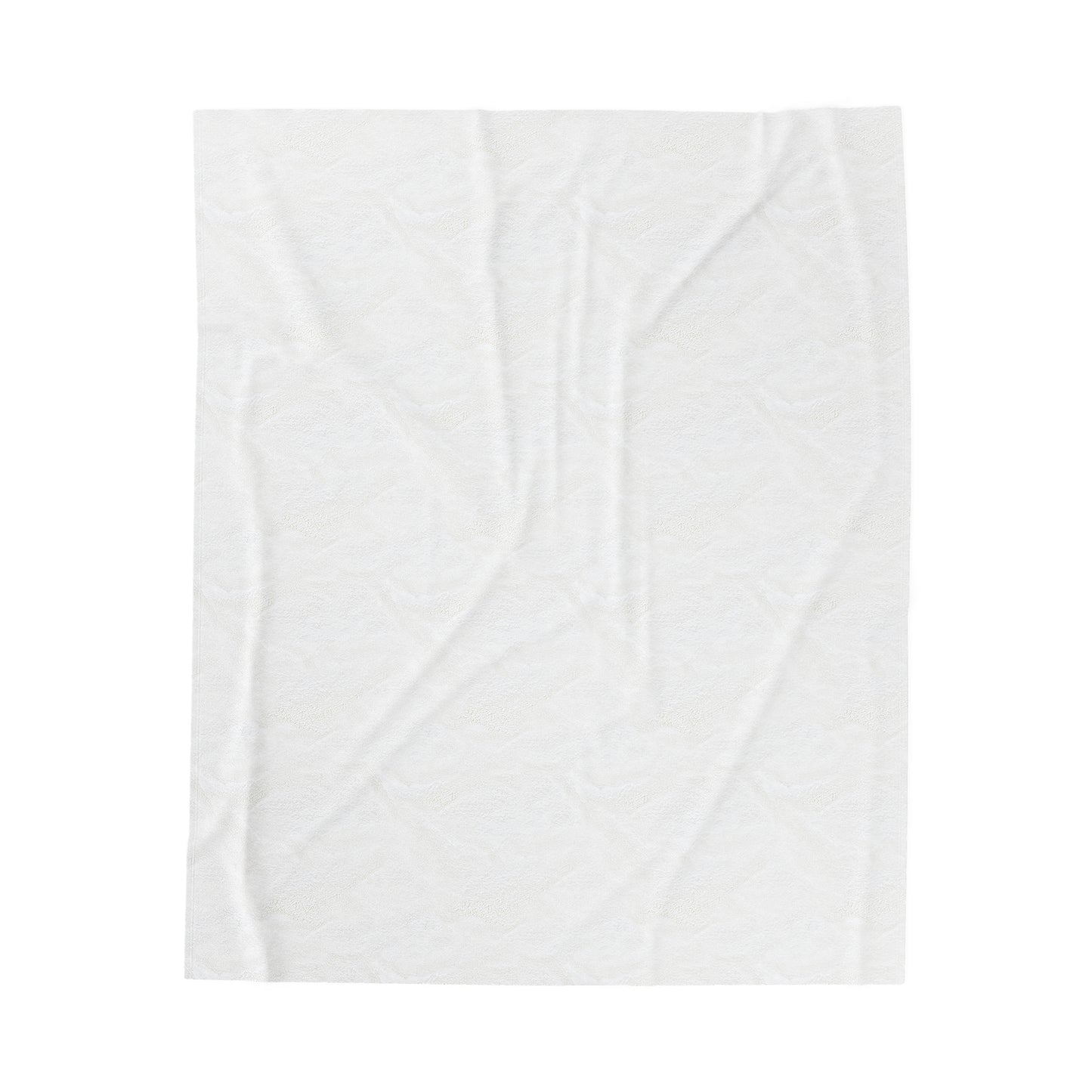 Velveteen Plush Blanket Large White Flower