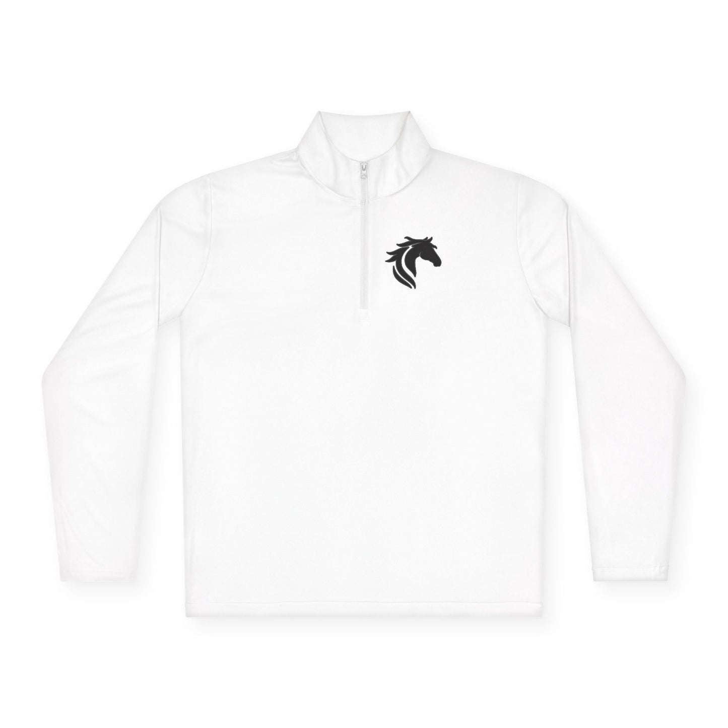 Horse Lover Unisex Quarter-Zip Pullover | Floral Horse Design