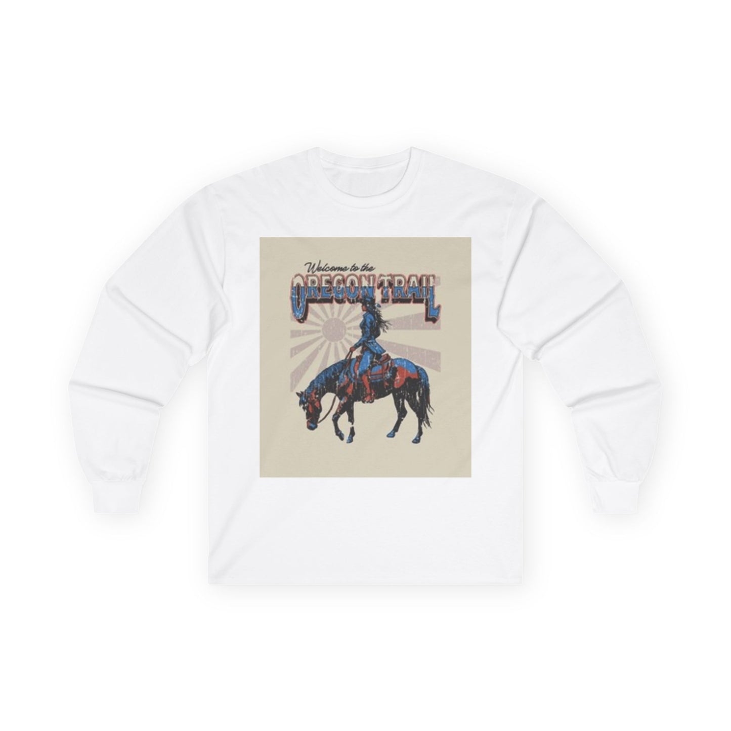 Oregon Trail Long Sleeve Tee - Vintage Western Adventure Shirt