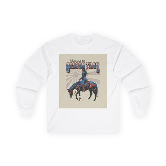 Oregon Trail Long Sleeve Tee - Vintage Western Adventure Shirt