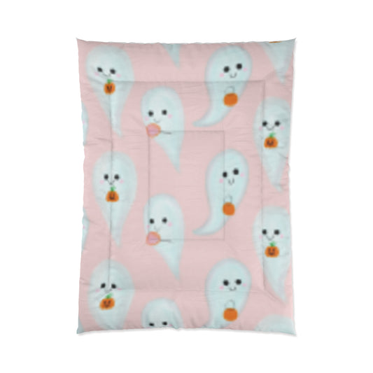 Ghosts on Pick Background Comforter Great for Girl's Room!