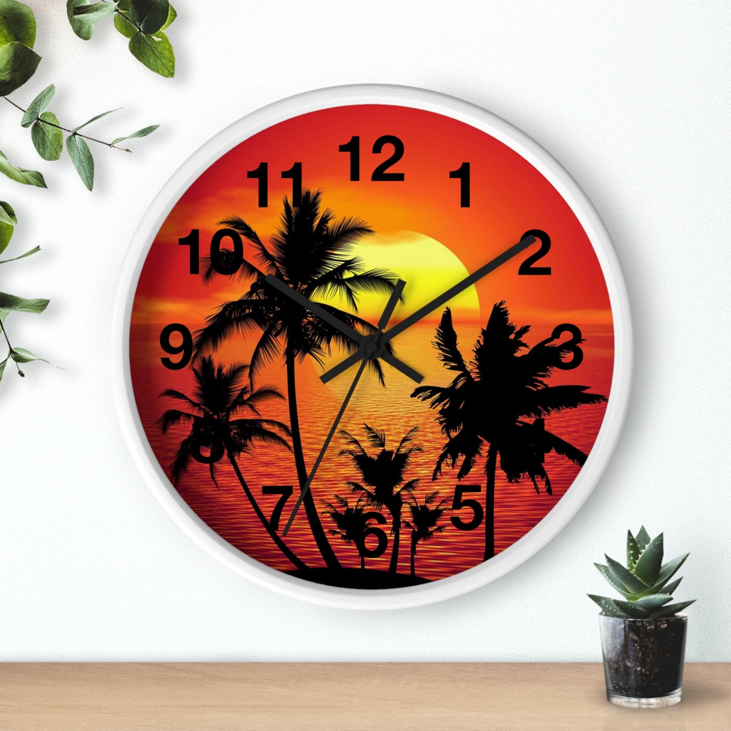 Horloge murale Beau coucher de soleil