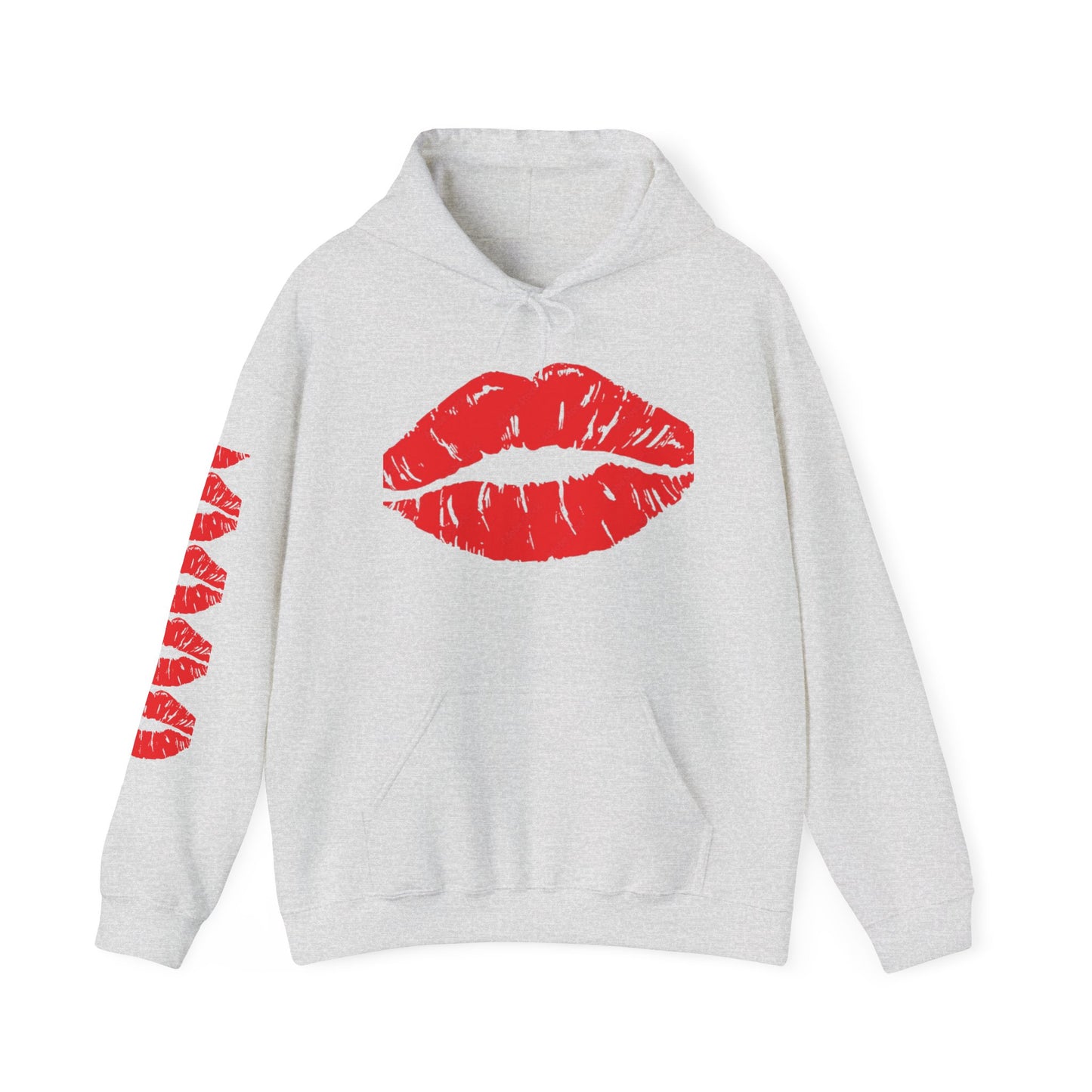 Hooded Sweatshirt Retro Beautiful Woman Red Lips