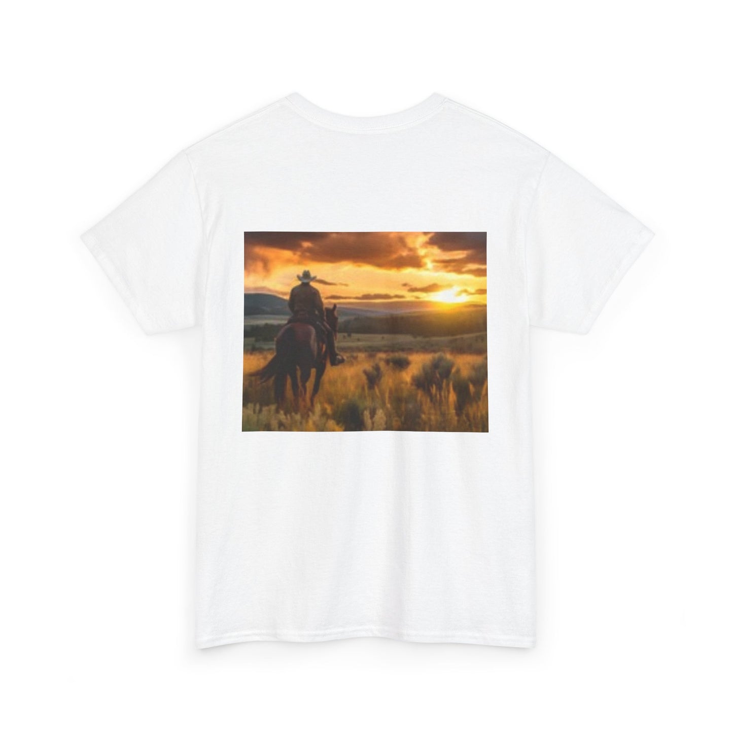 Handsome Cowboy with Muscles Chest Unisex Heavy Cotton Tee