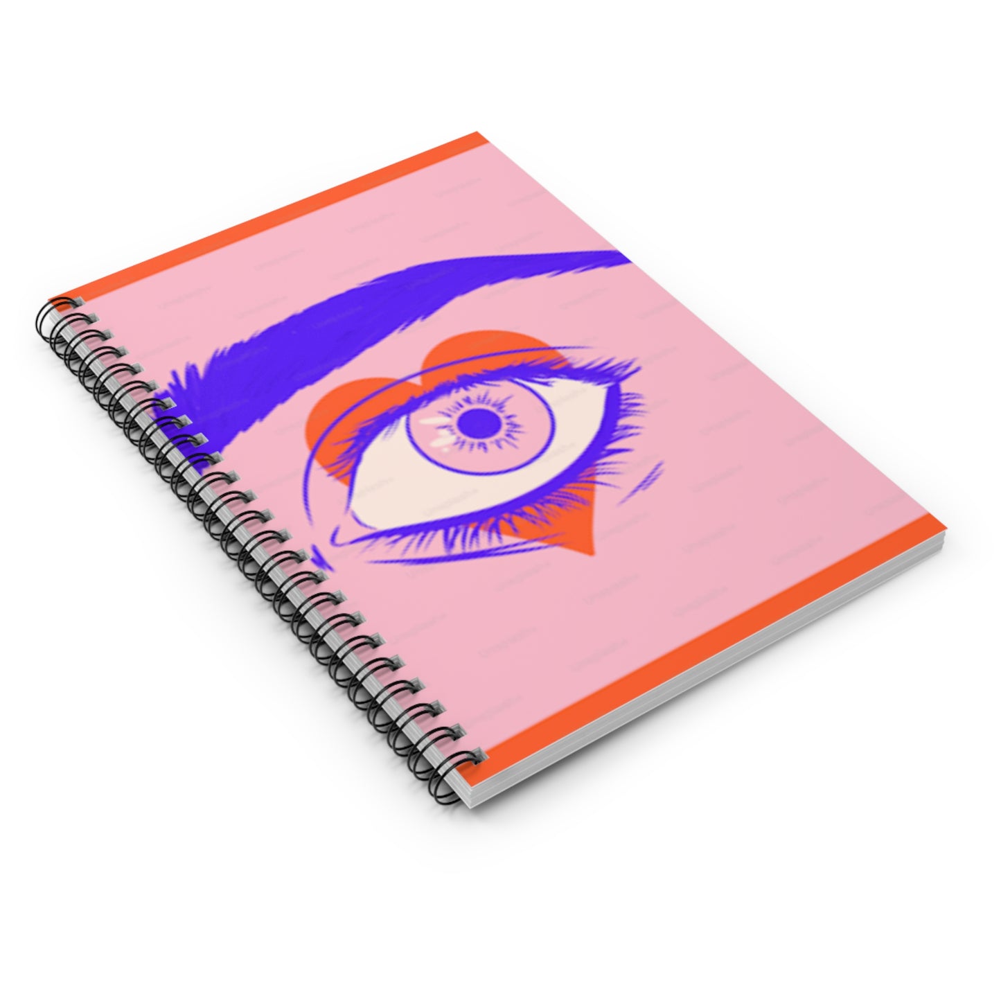 Cahier à spirales - Ligné 118 pages Oeil avec un cœur