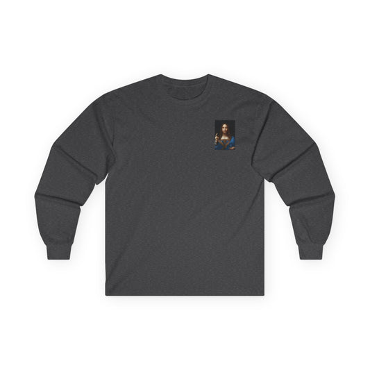 Long Sleeve T-shirt Jesus God Created the Heavens Hell Earth