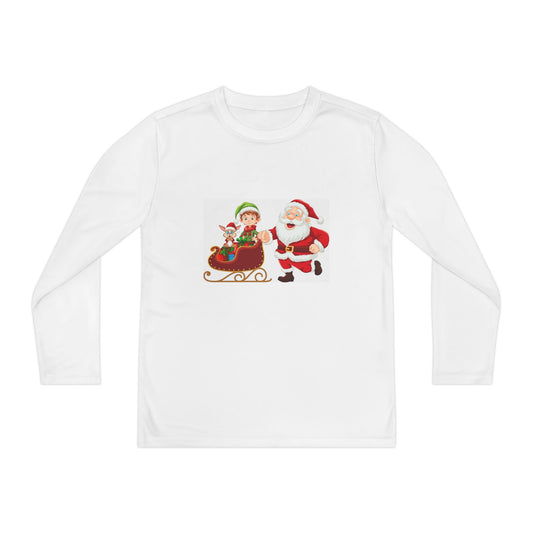 Youth Long Sleeve T-shirt Santa Claus Elf Rabbit