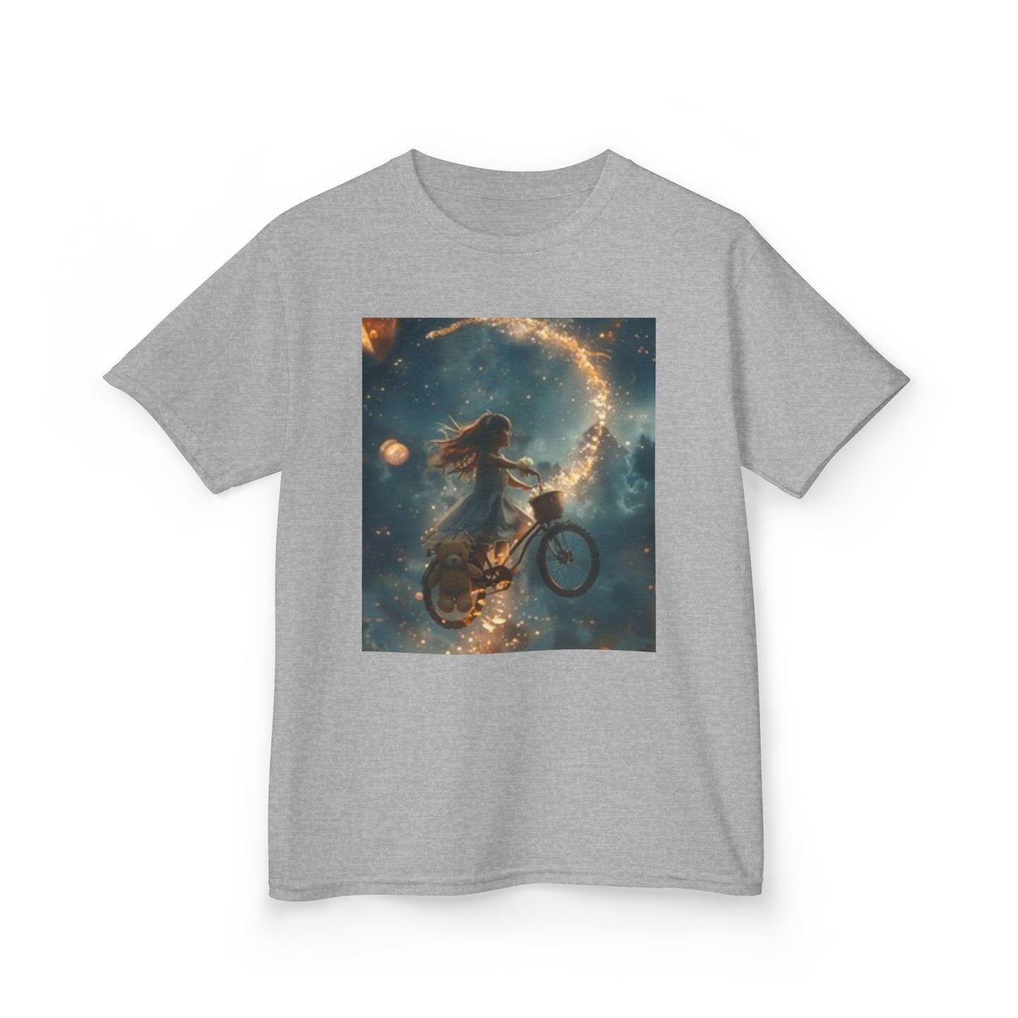 T-shirt enfant Aventure cosmique - Motif vélo spatial