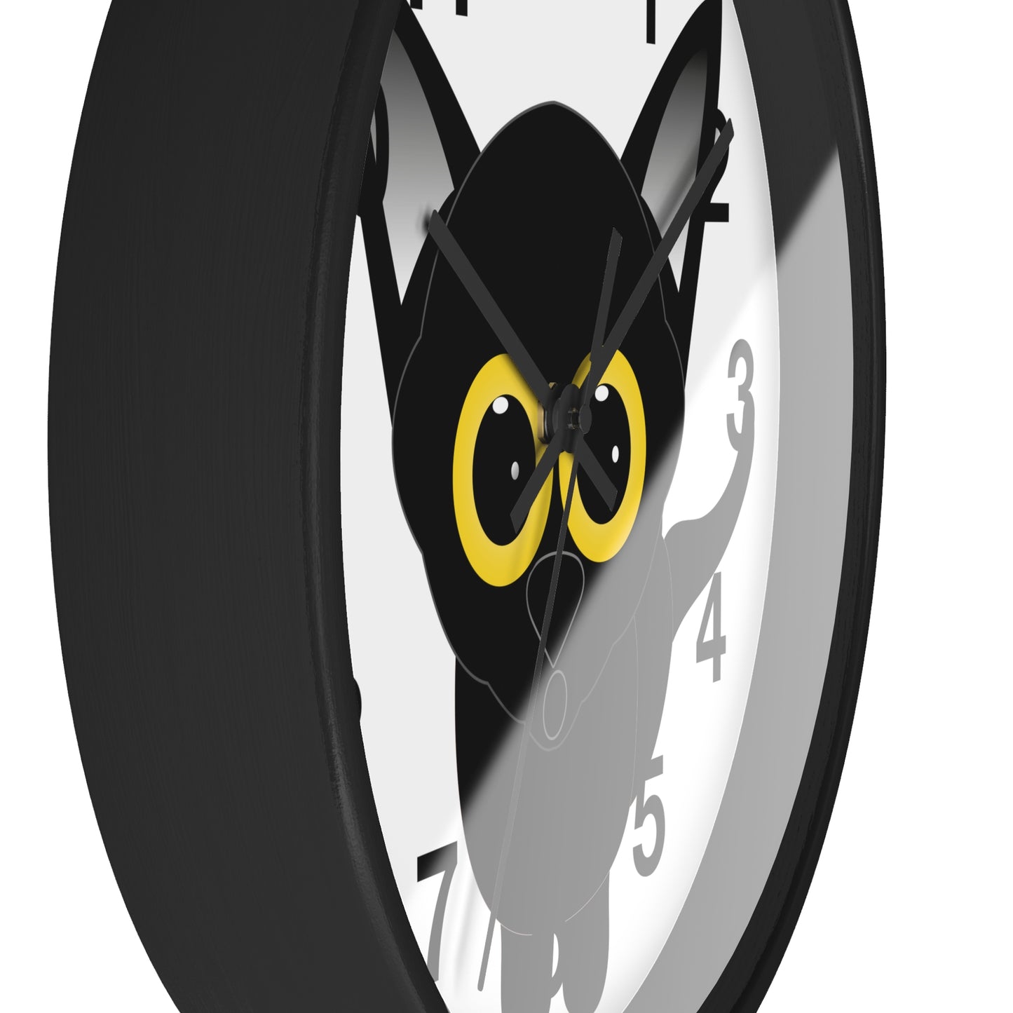 Reloj de pared Gato Negro con Ojos Grandes