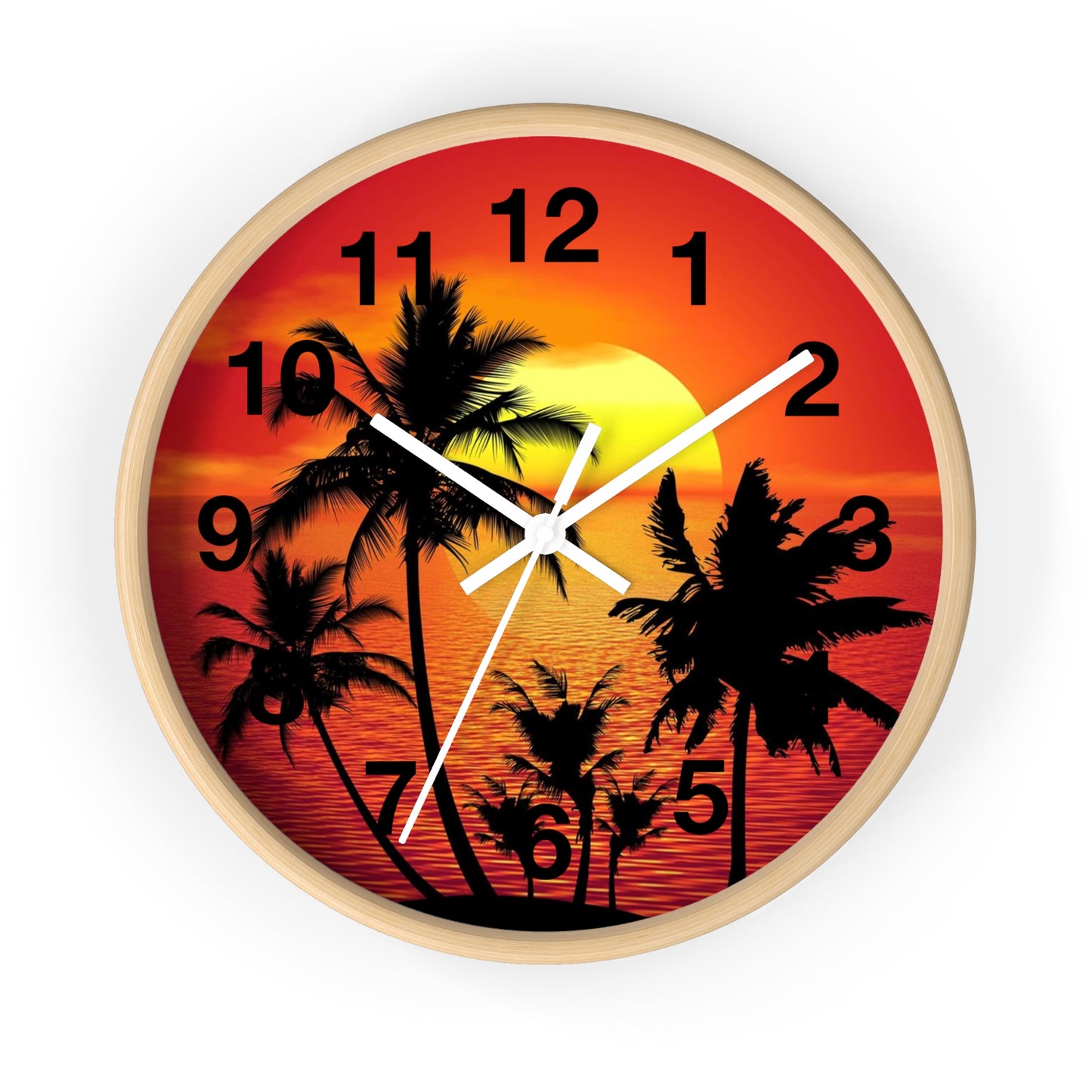 Horloge murale Beau coucher de soleil