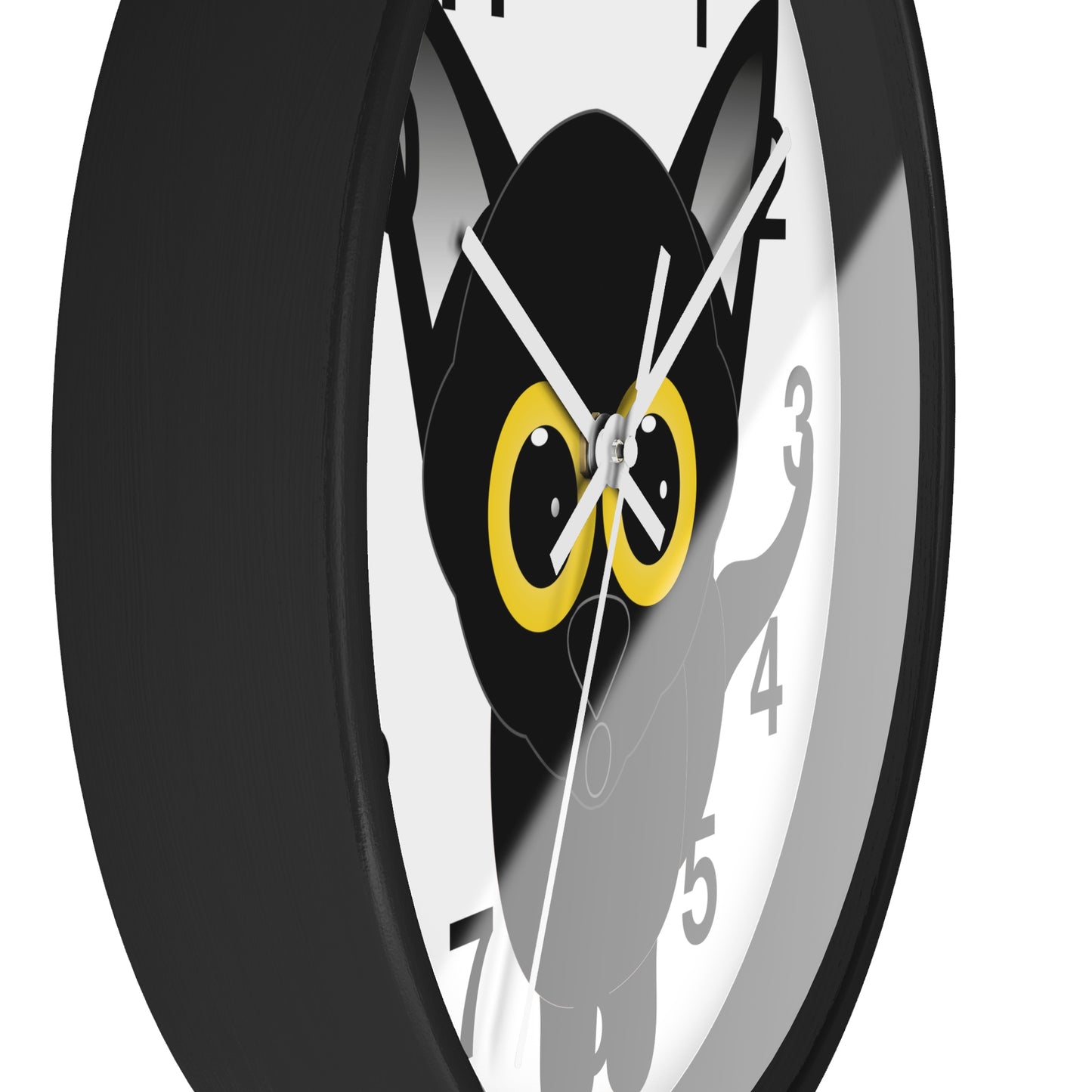Reloj de pared Gato Negro con Ojos Grandes