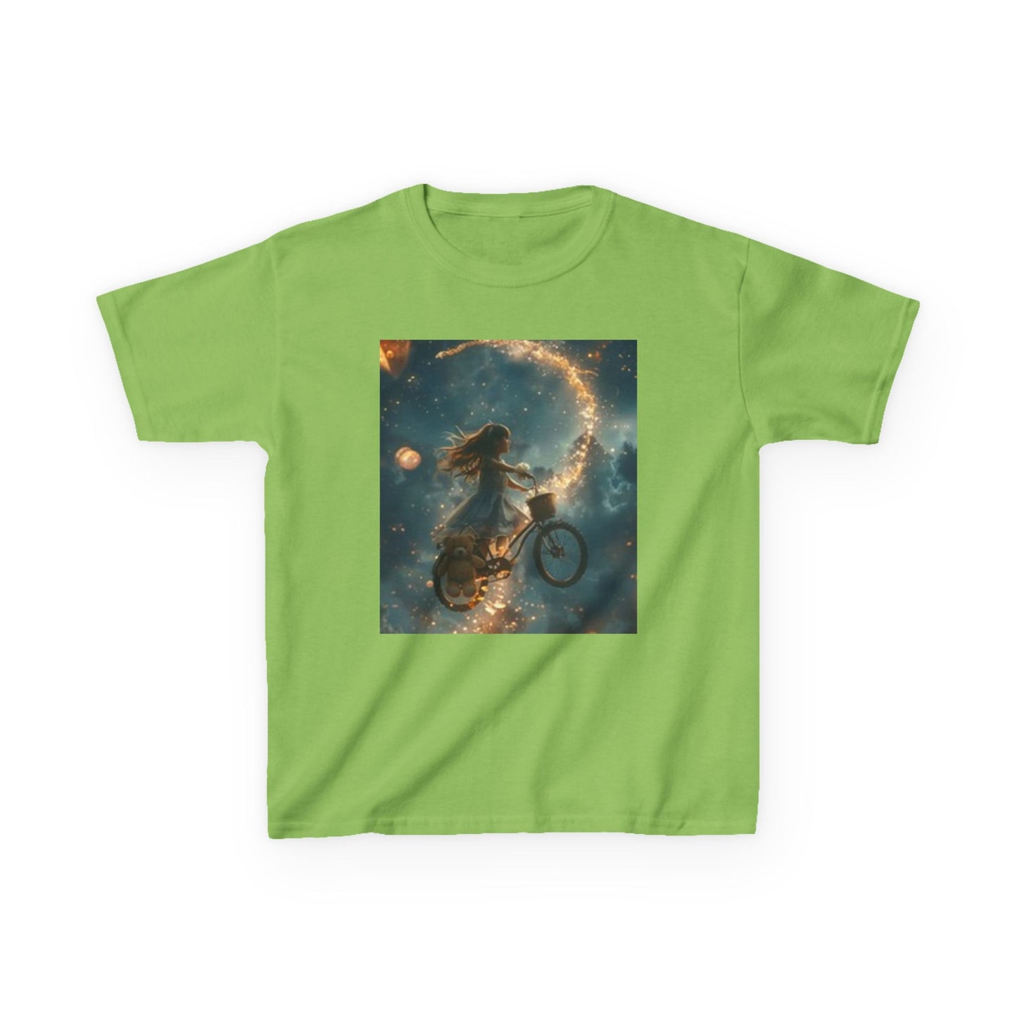 T-shirt enfant Aventure cosmique - Motif vélo spatial