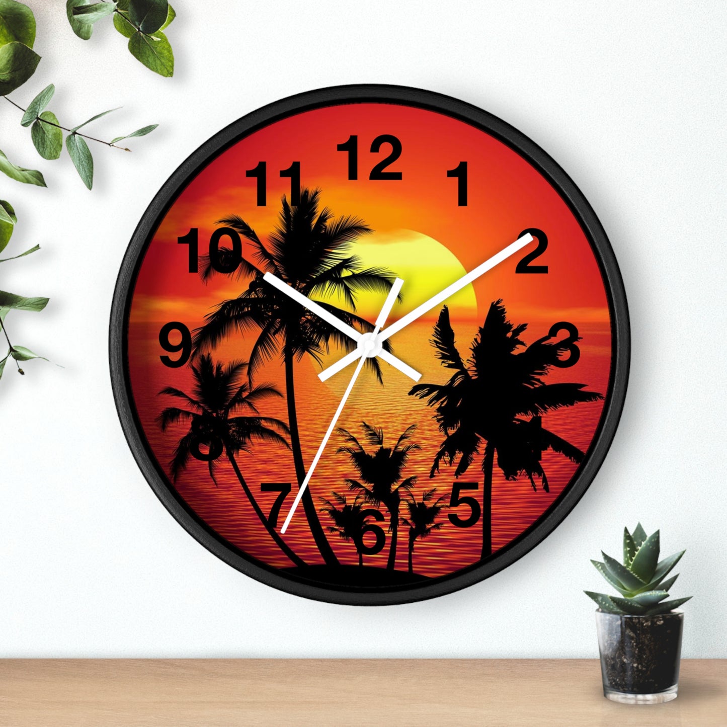 Horloge murale Beau coucher de soleil