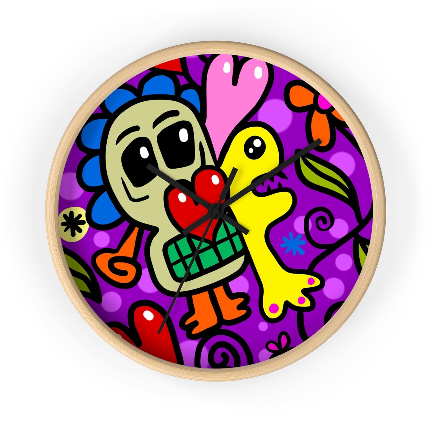 Reloj de pared de dibujos animados divertidos