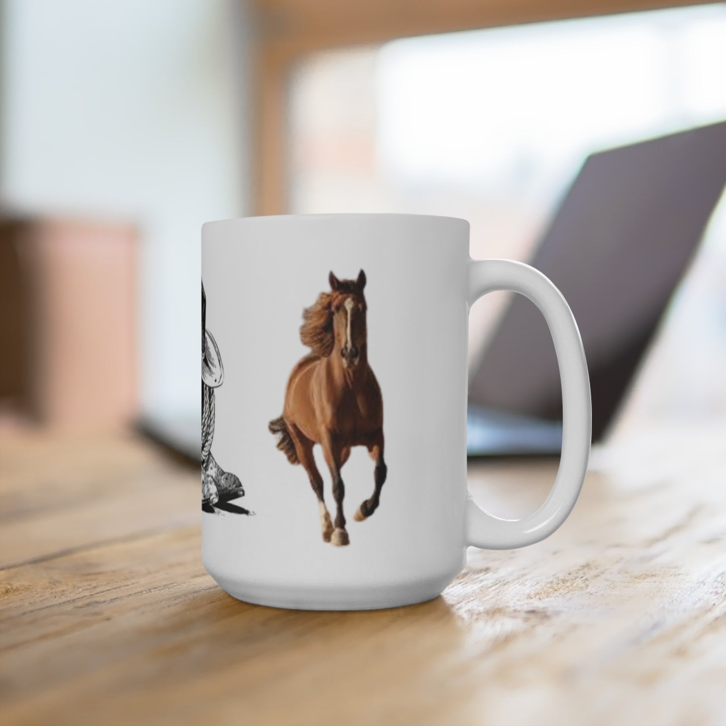 Mug Cowboy Spirit 15 oz - Thème western pour les amoureux des animaux 