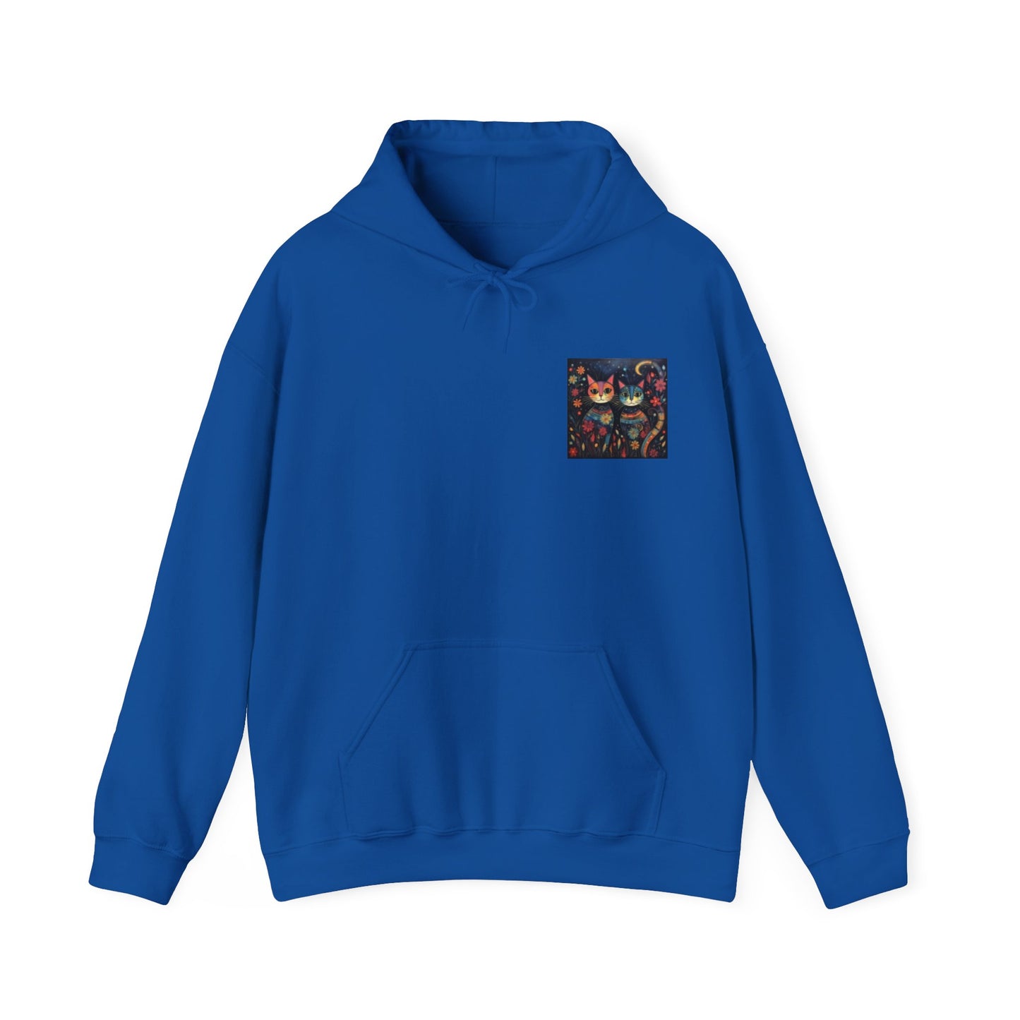 Colorful Cat Party Hooded Sweatshirt
