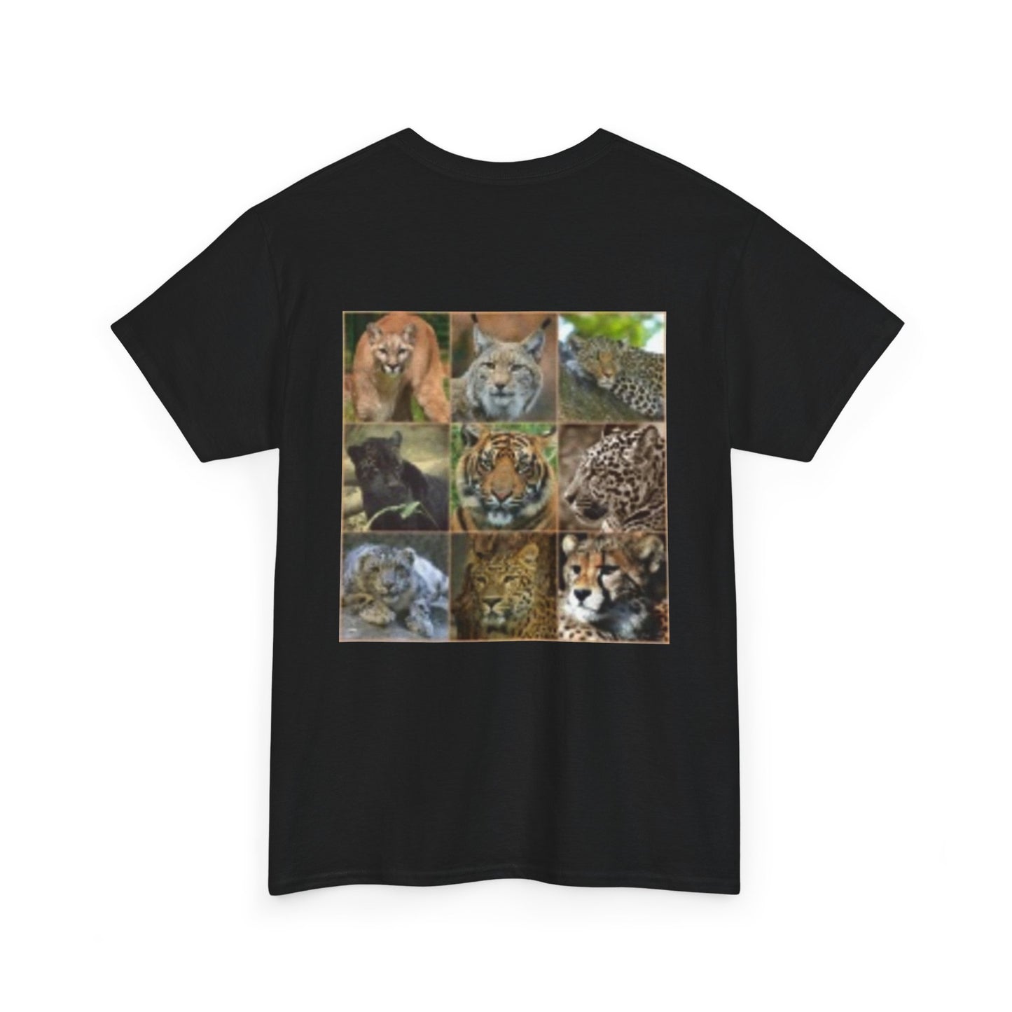 T-shirt unisexe en coton épais pour amoureux de la faune – Motif léopard féroce 