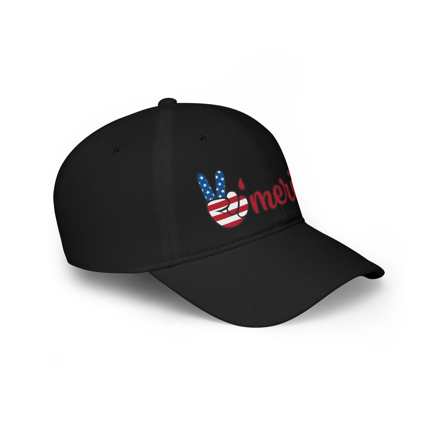 Gorra de béisbol de perfil bajo con el símbolo de la paz de Estados Unidos