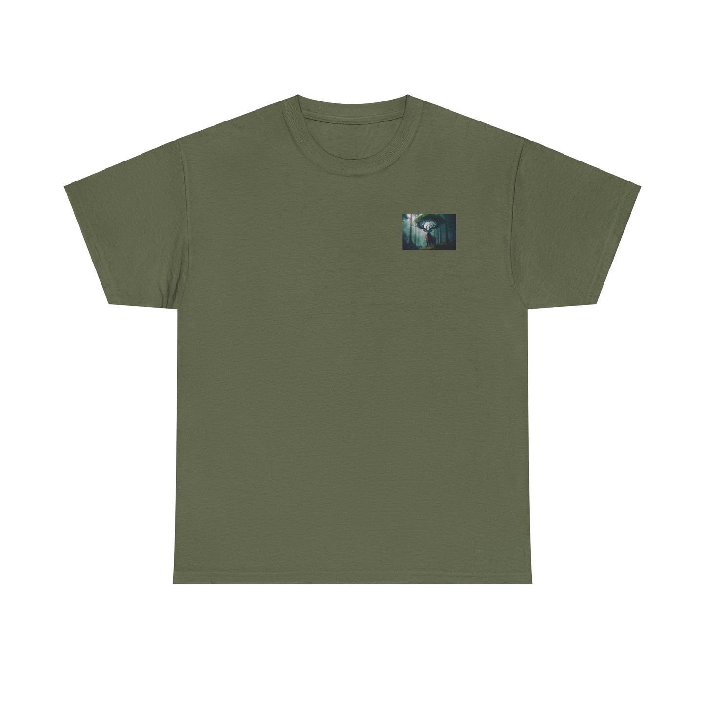 Unisex Heavy Cotton T-shirt Deer Forest