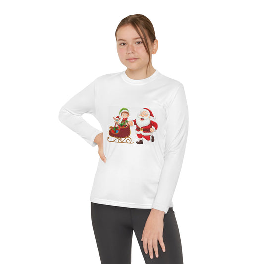 Youth Long Sleeve T-shirt Santa Claus Elf Rabbit
