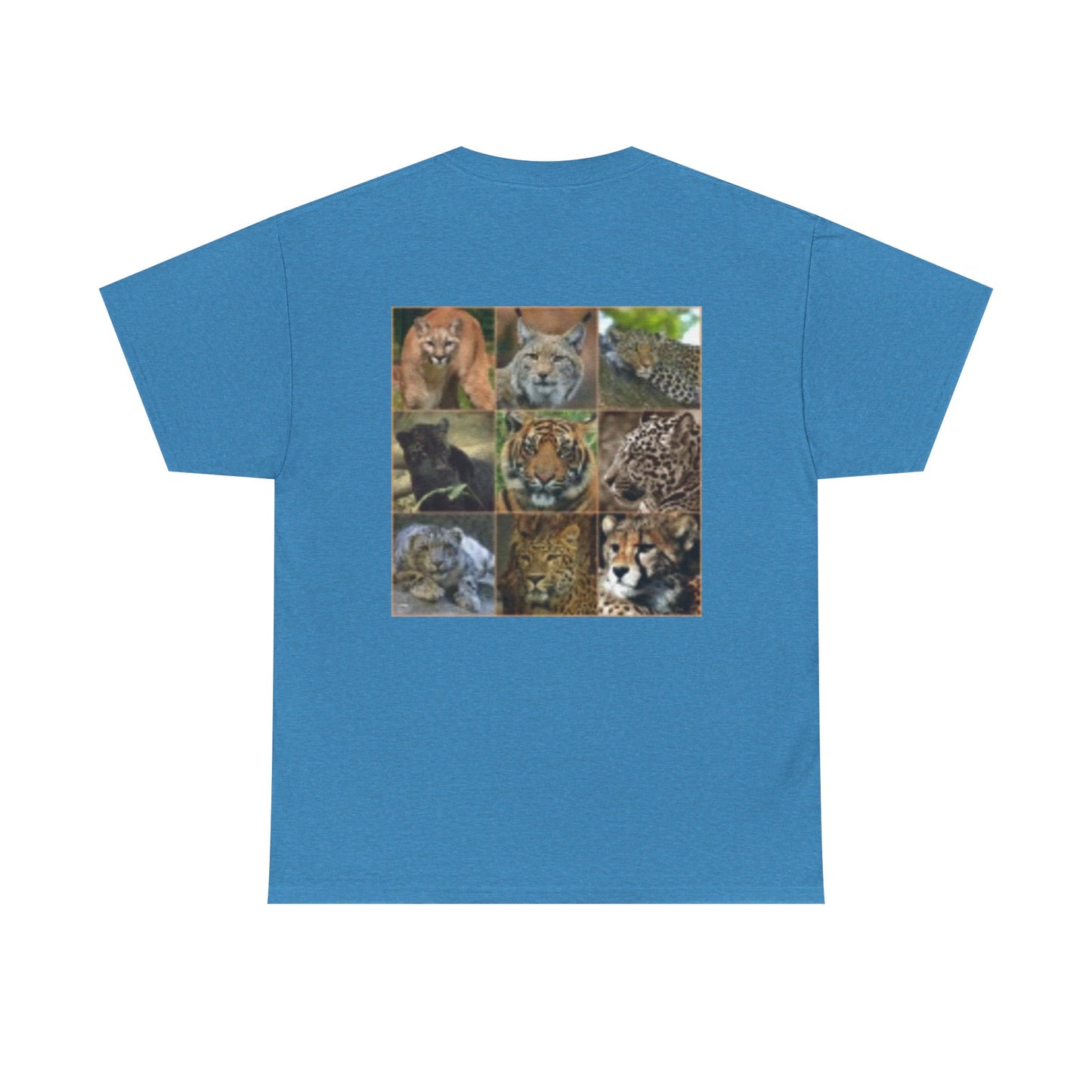 T-shirt unisexe en coton épais pour amoureux de la faune – Motif léopard féroce 