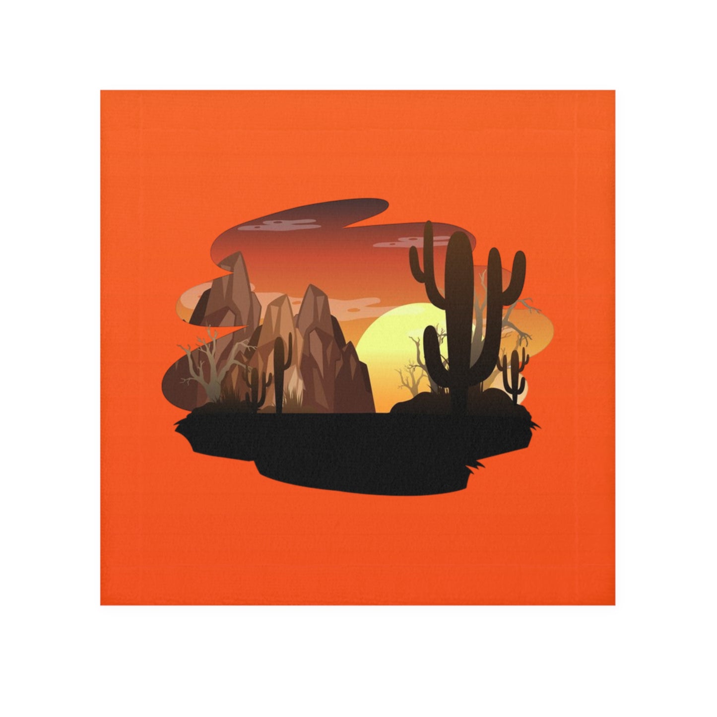 Toalla facial Desert Sunset: vibrante diseño de cactus para relajarse y cuidarse 