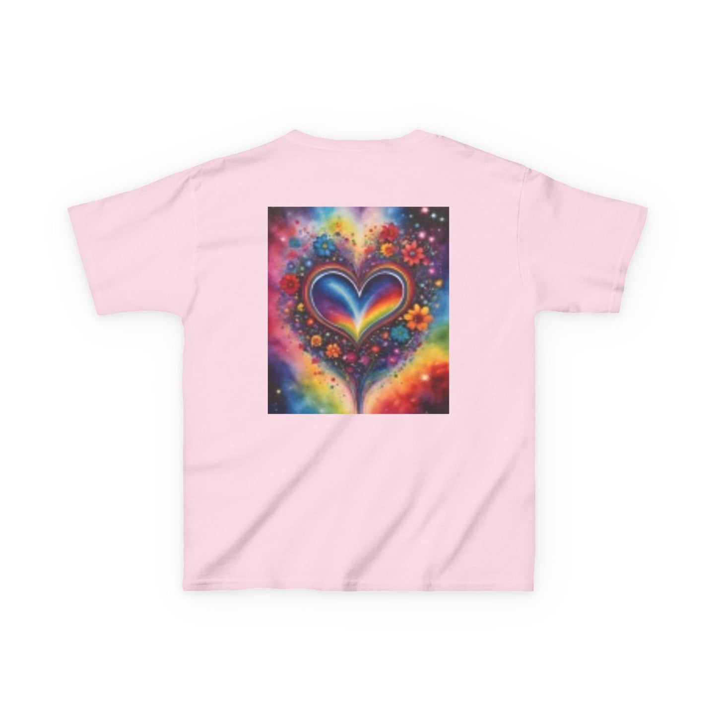 T-shirt en coton épais™ pour enfants avec motif singe amusant et cœur coloré 